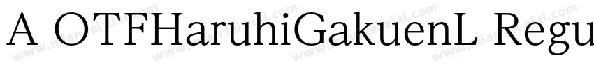 A OTFHaruhiGakuenL Regular字体转换